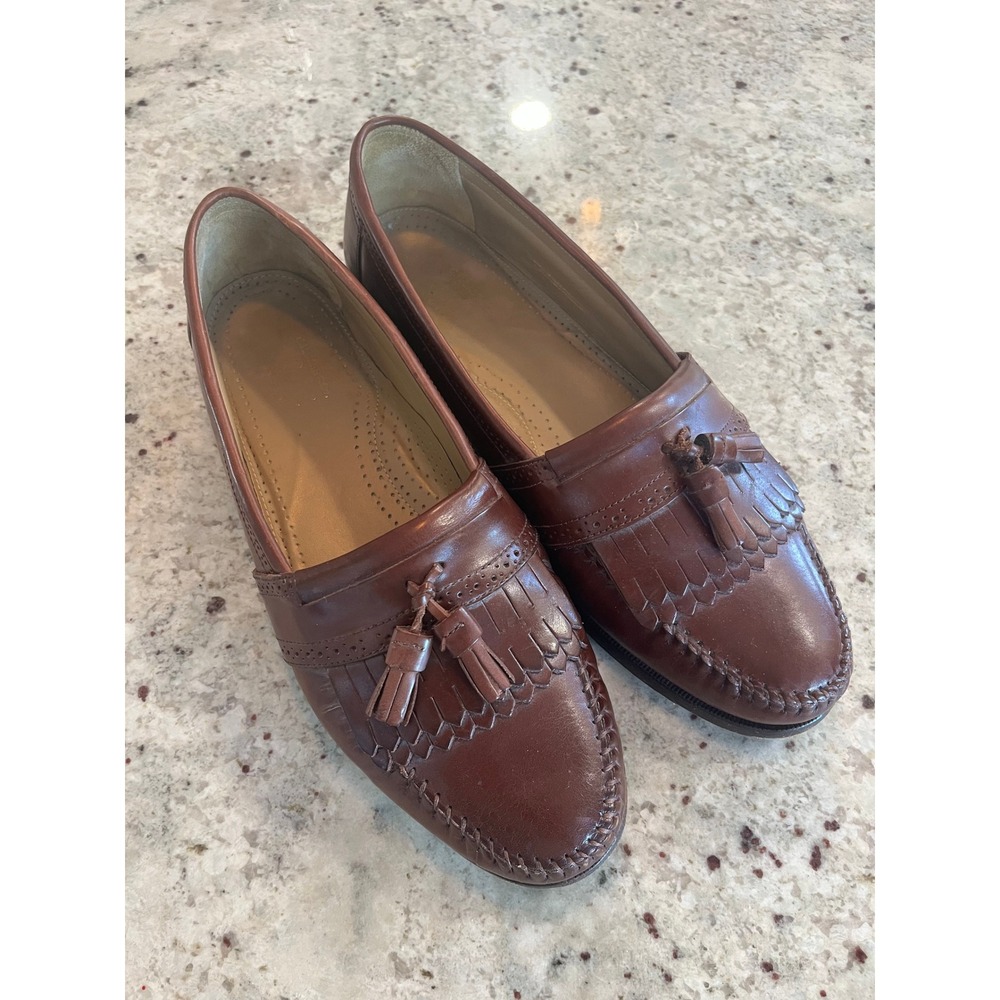 G H Bass‎ Weejuns Frazier Tassel Loafers Men's Size 12D Burgundy Leather Slip On